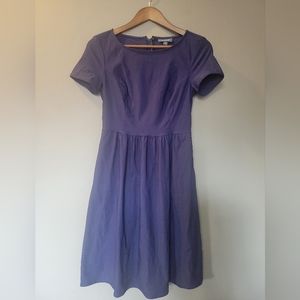 Modcloth Retro Inspired Navy Short Sleeve W/Pockets Mini Dress Womens Size S